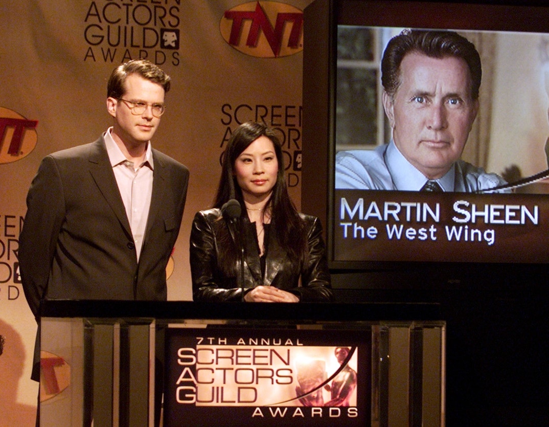 Actors Cary Elwes and Lucy Liu announce the nominees for the 7th Annual Screen Actors Guild Awards