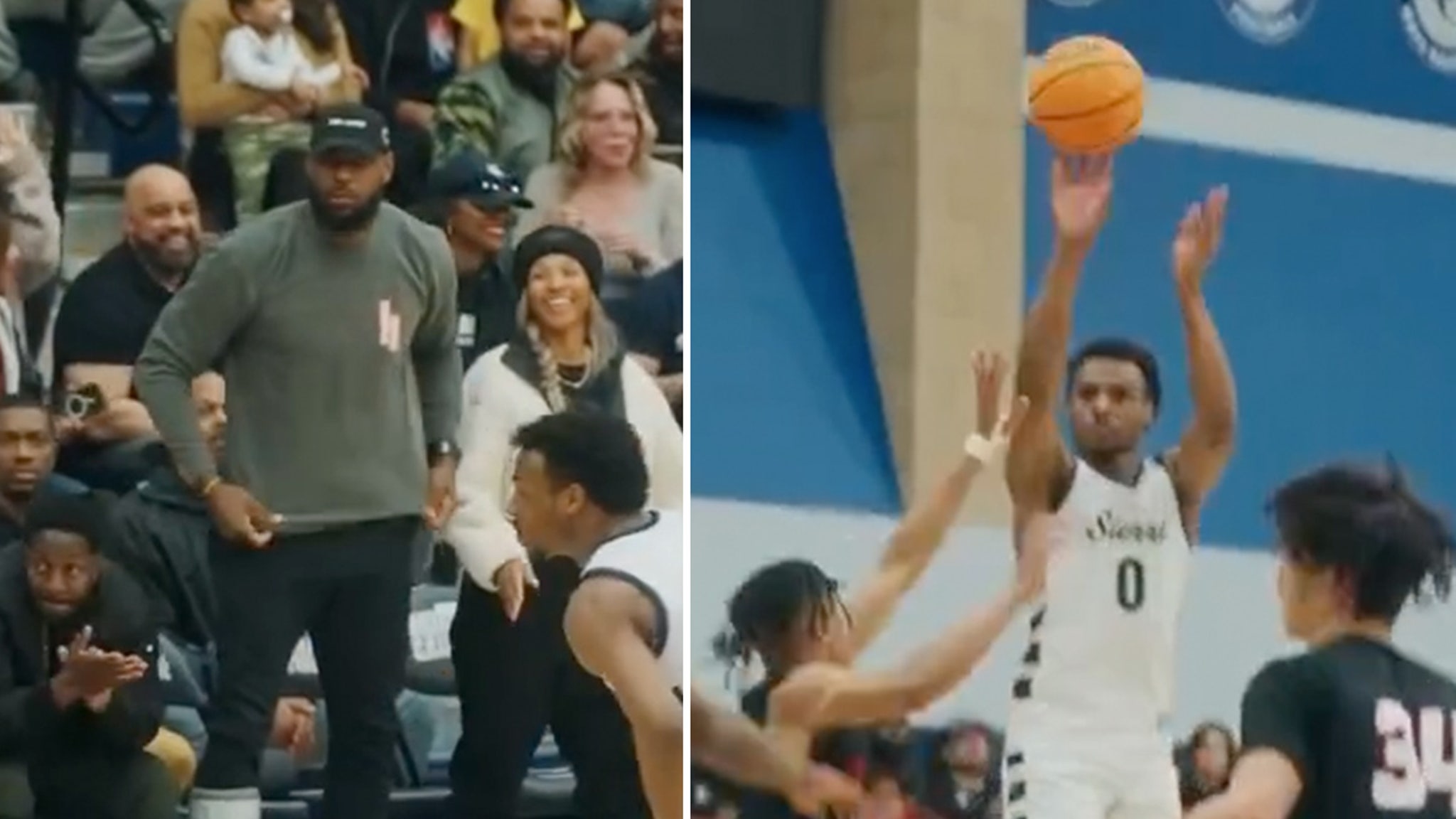 Injured LeBron James Attends Son’s Playoff Game, Bronny Goes Off!