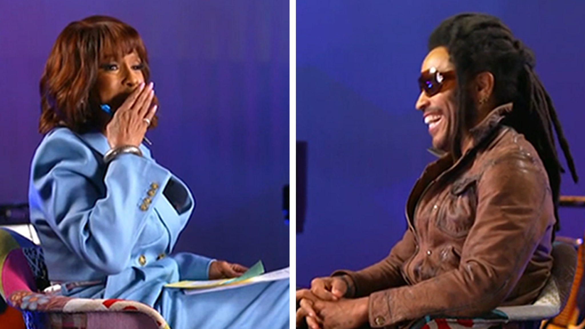 Gayle King Shoots Her Shot with Lenny Kravitz, 'Oops, Did I Just Say That?'