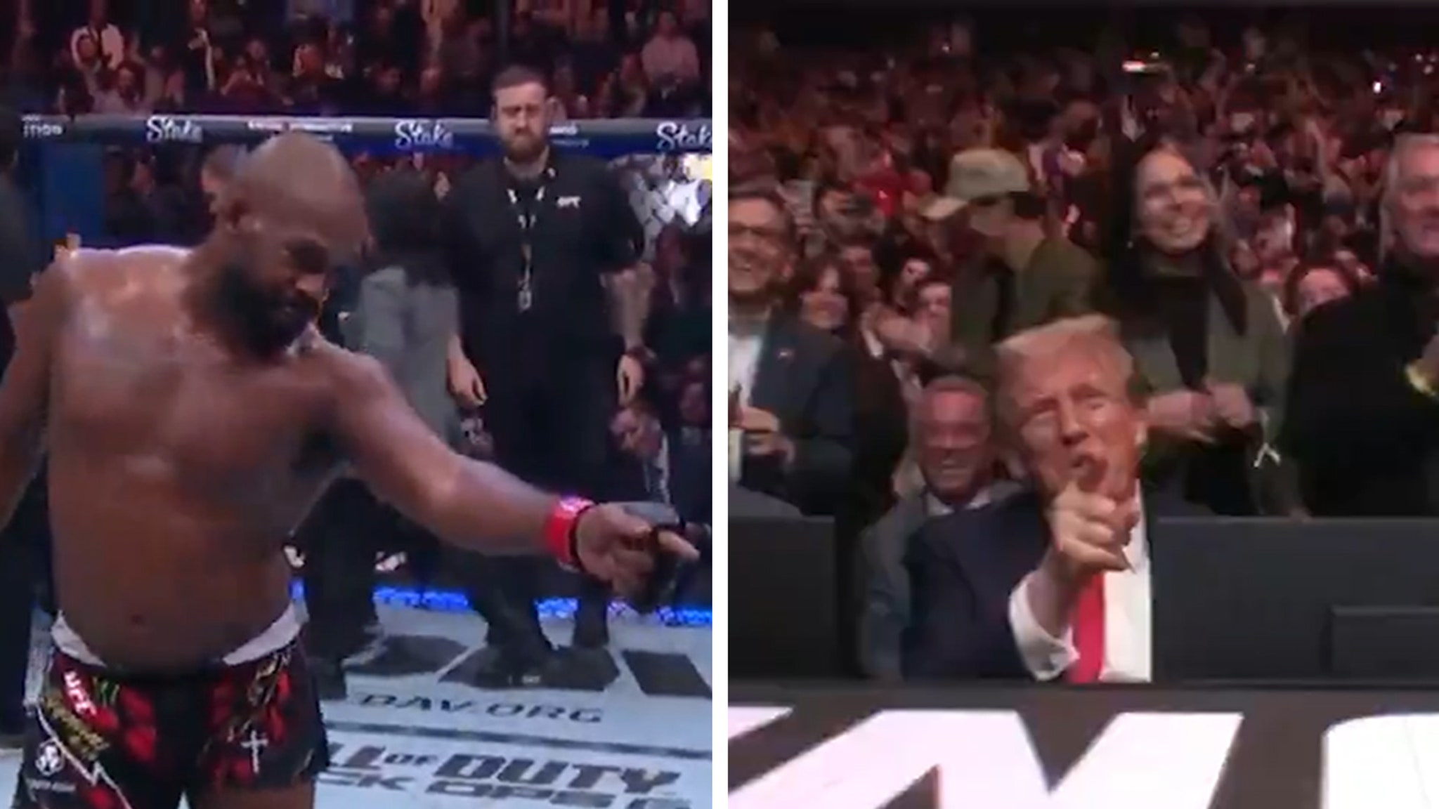 Jon Jones Does Trump Dance after KO at UFC 309