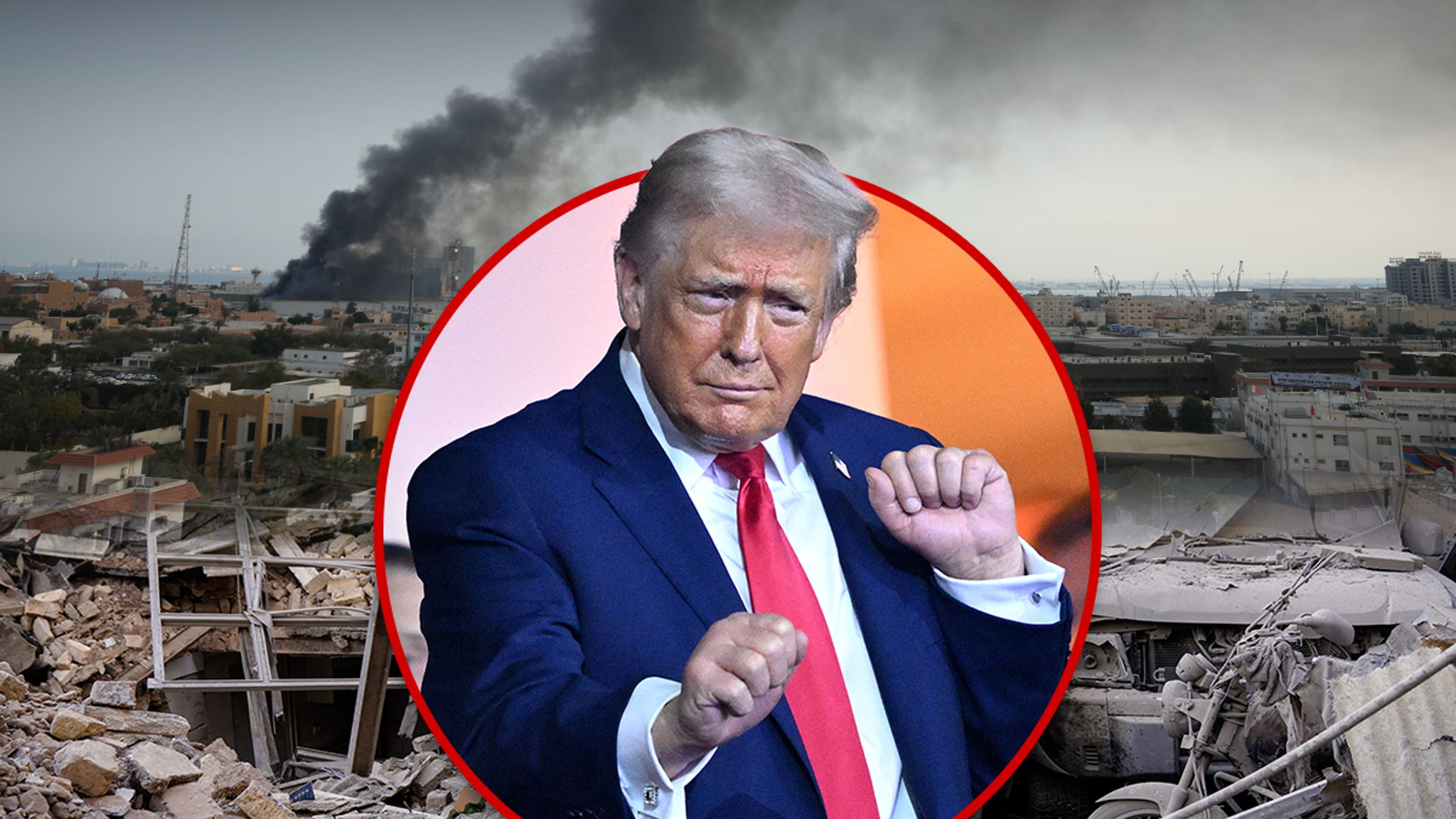 Donald Trump danst tijdens een inzamelingsactie vlak voor de luchtaanval op Iran