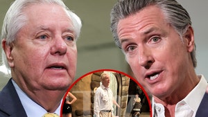 lindsey graham and gavin newsom facing off getty comp