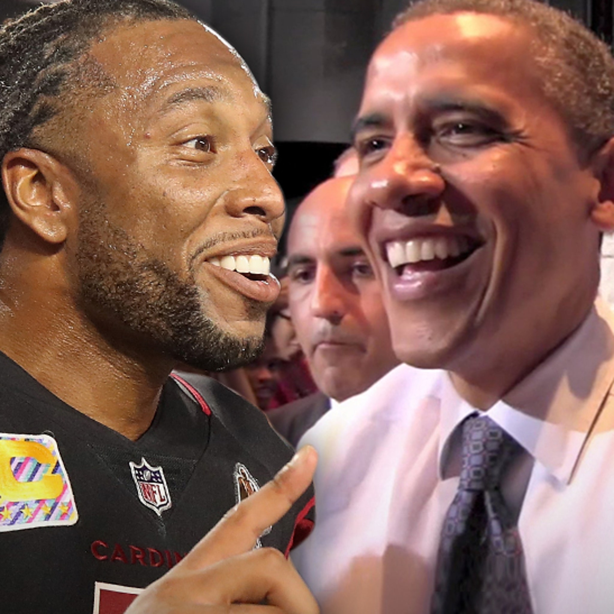 Larry Fitzgerald makes hole in one playing with Barack Obama