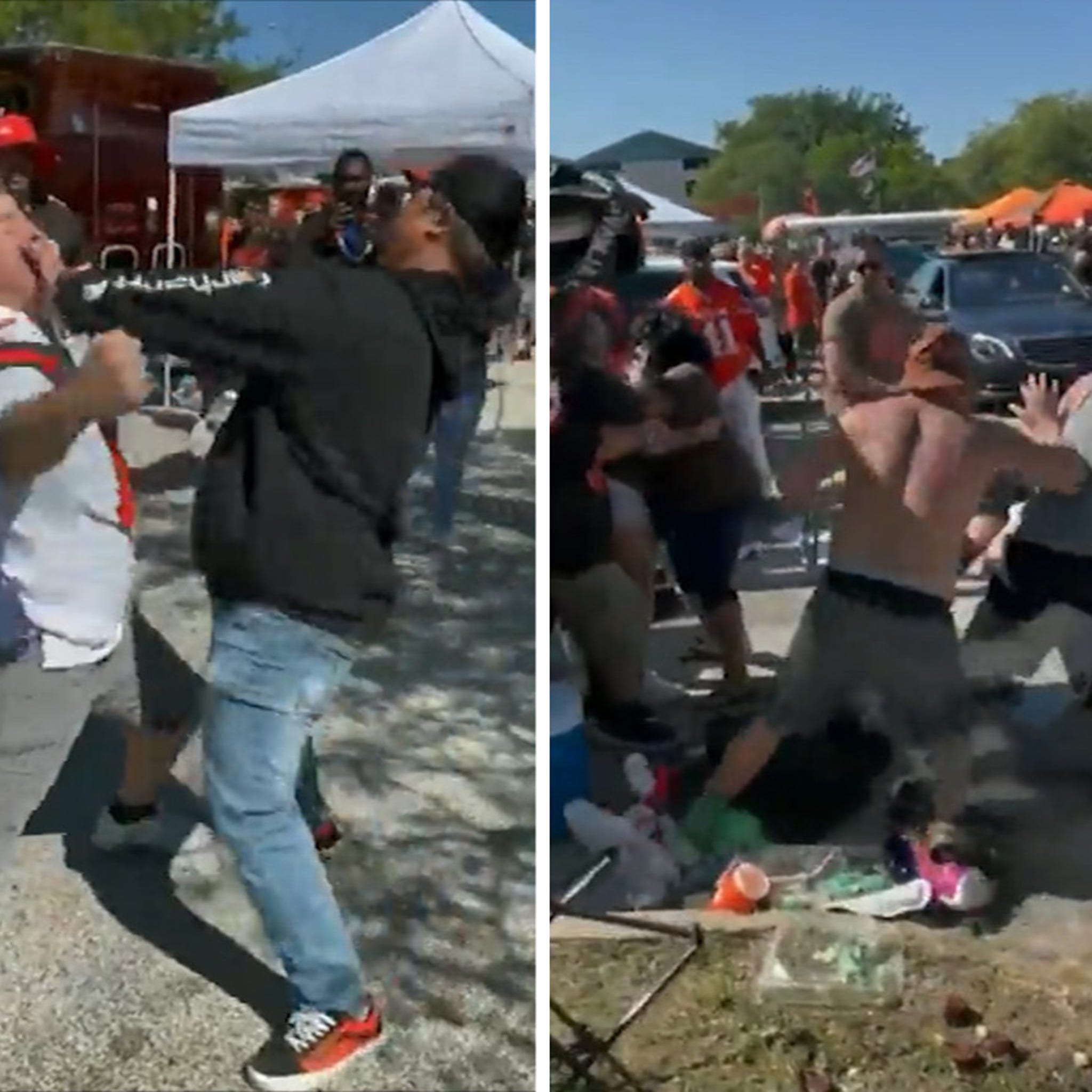 Cleveland Browns' fans show off their food and tailgates at the