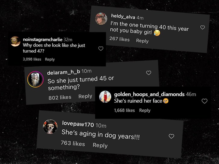 kylie insta comments collage 3