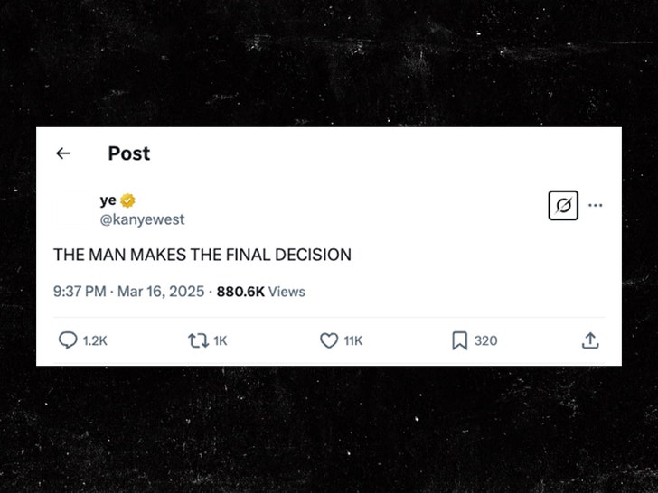 Kanye West Man toma a decisão final x