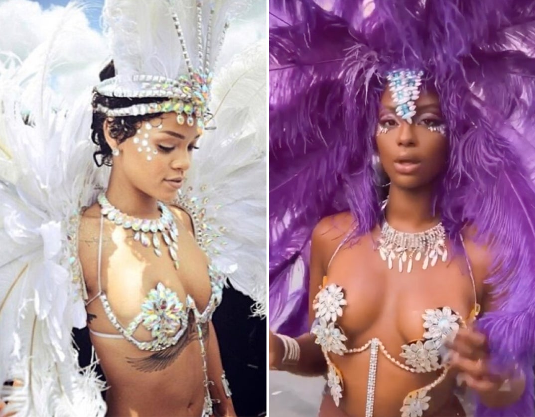 Rihanna (32) vs. Justine Skye (25) -- Carnival Babes Edition