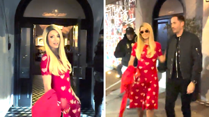 Paris Hilton Rocks Valentine's Day Dress For Date with Husband Carter Reum