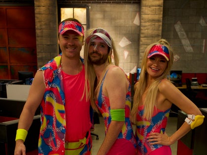 Deven, Charlie and Neff as Barbie Dolls