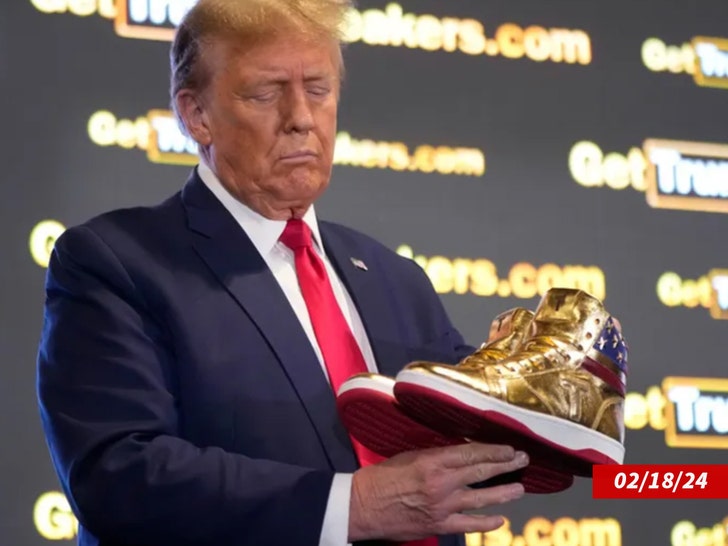 donald trump gold sneakers