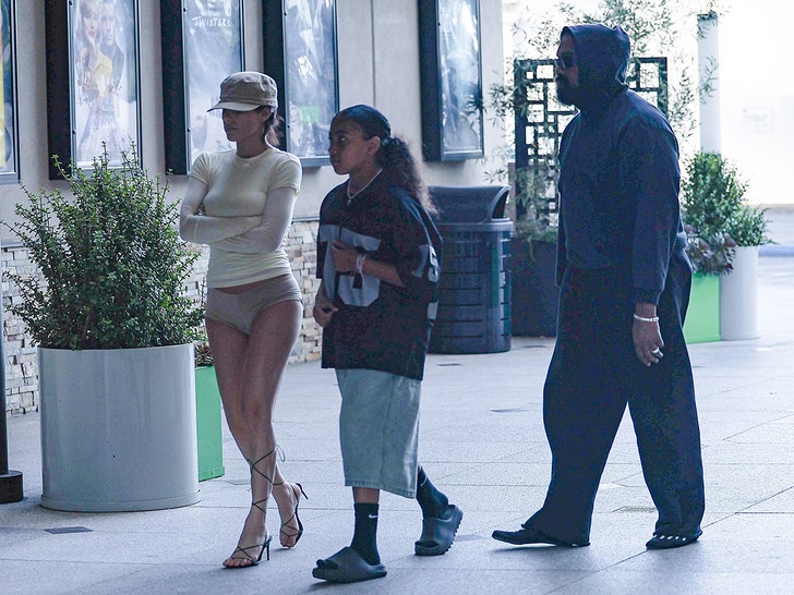 Kanye West, Bianca Censori, and North West Enjoy a Family Movie Date