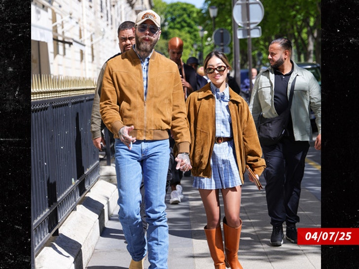 Post Malone and Christy Lee in Paris splashnewsonline