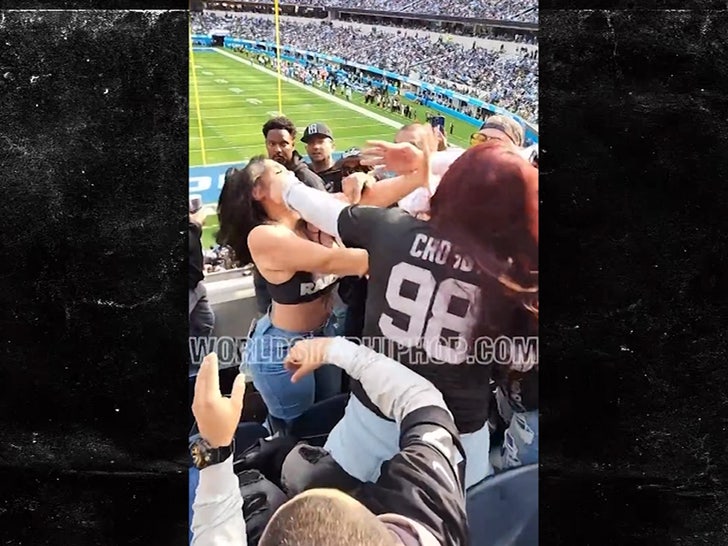 Fight Breaks Out Between Chargers and Raiders Fans at SoFi Stadium