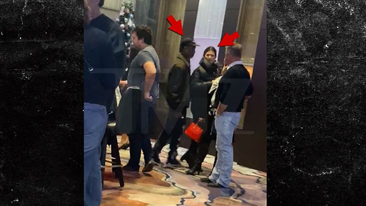 The former couple -- whom we've been told recently took a break -- were spotted out at the Agua Caliente Casino Friday in Palm Springs, where video of Kylie and Travis walking around together popped up online ... and sent people right out of their minds.