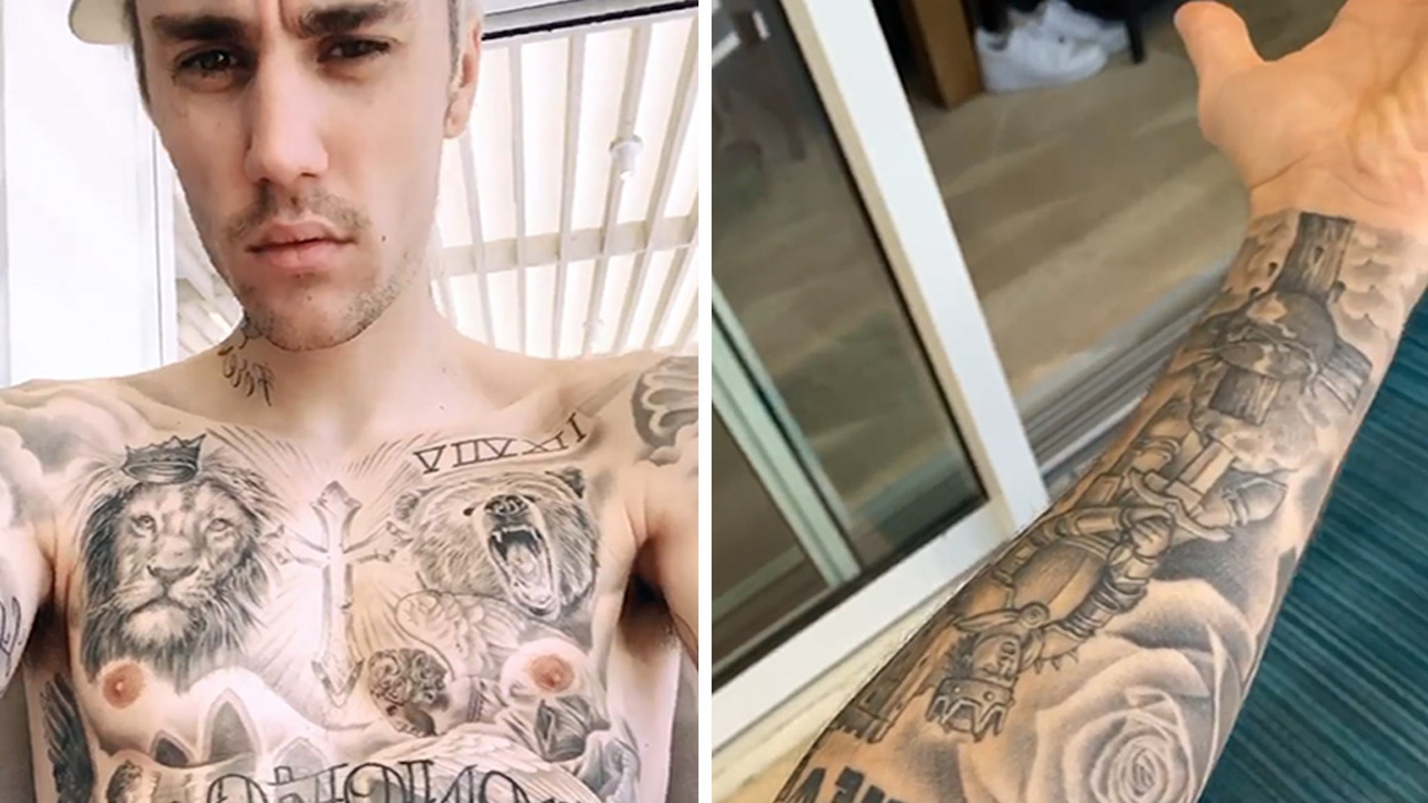 Justin Bieber All Body Hand Neck Chest  Back Tattoos Collection