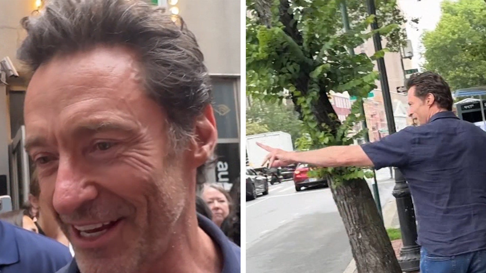 Hugh Jackman Hops Into Random Car With Strangers After Fan Frenzy in NYC