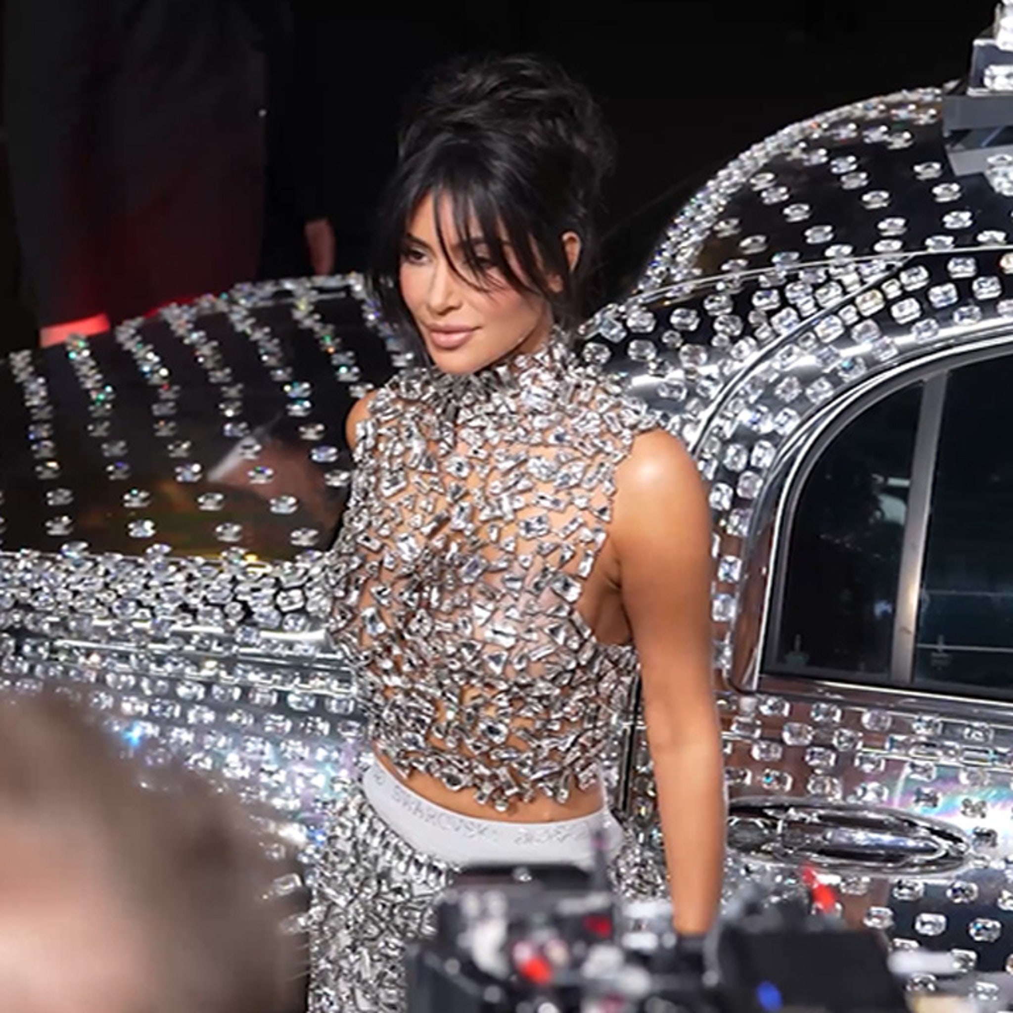 Kim Kardashian & More Stars Sparkle at Swarovski x Skims' Launch
