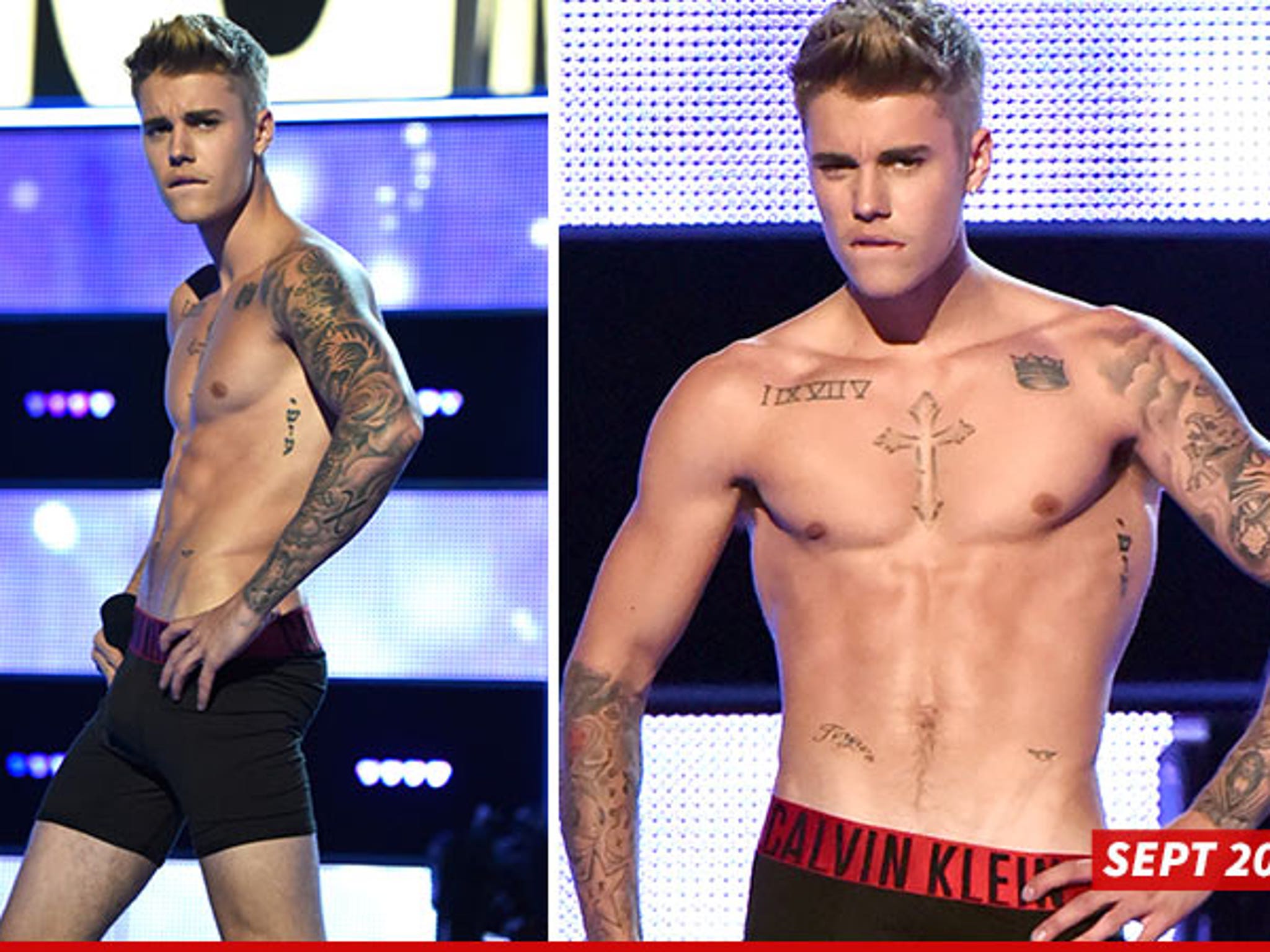justin bieber before and after calvin klein