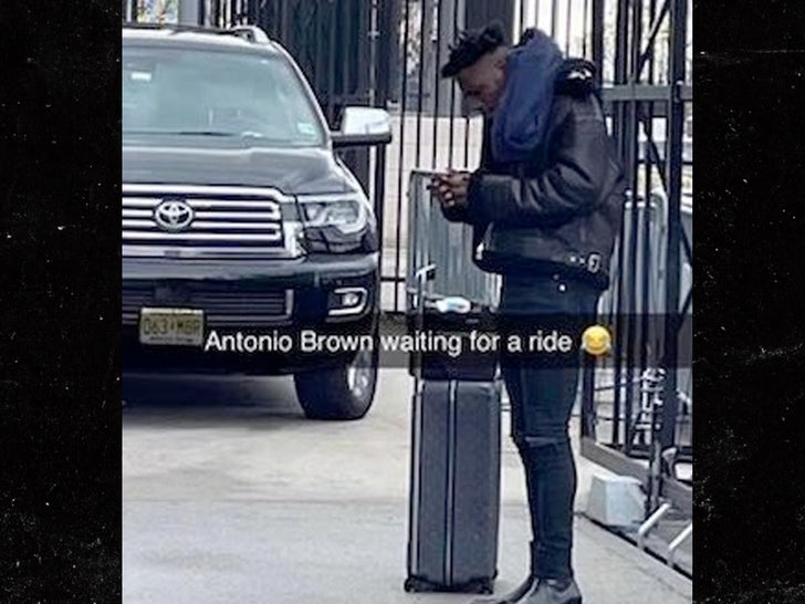 antonio brown waiting for ride