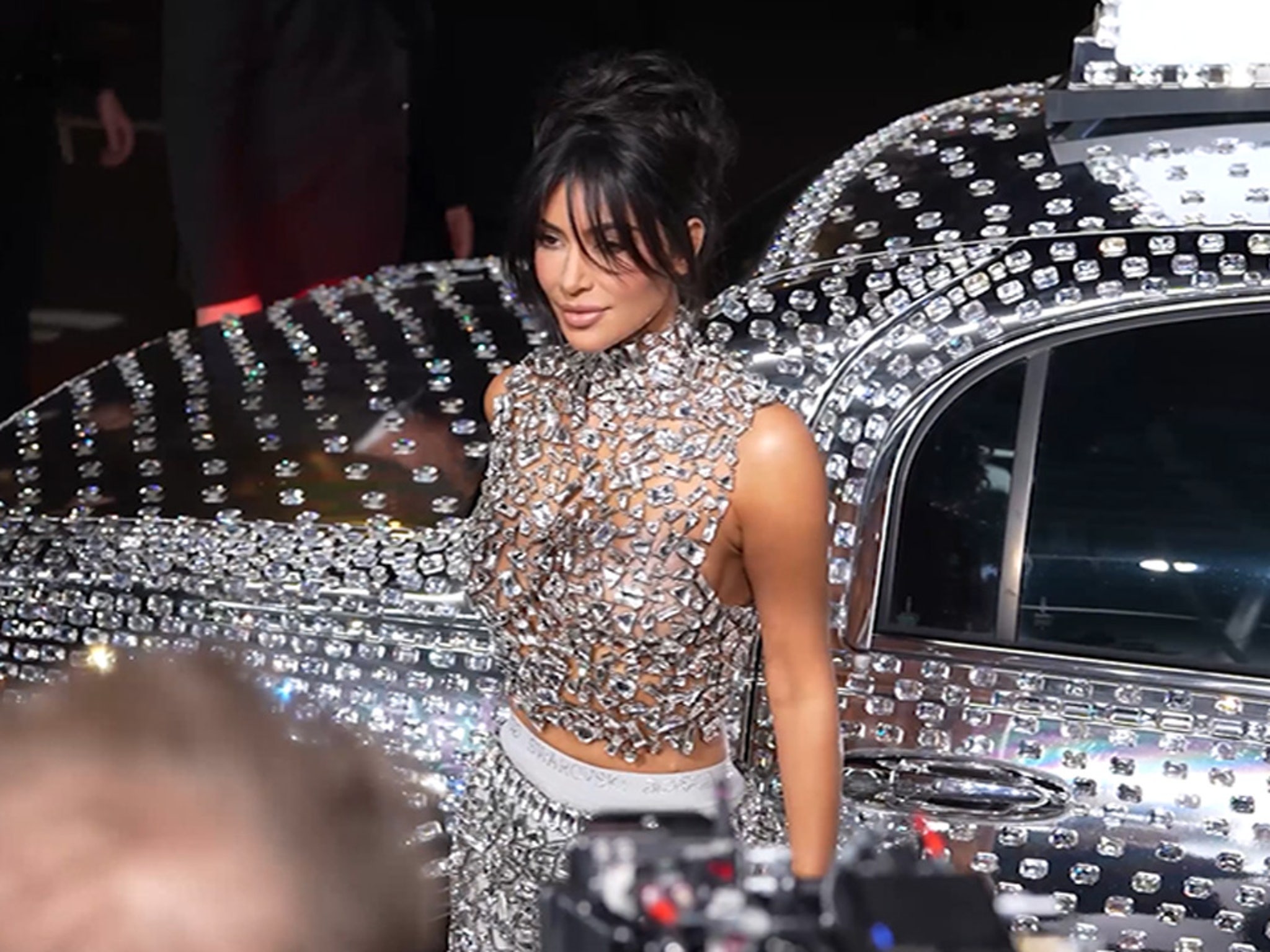 Celeb Source on X: Kim Kardashian attends the Swarovski x SKIMS