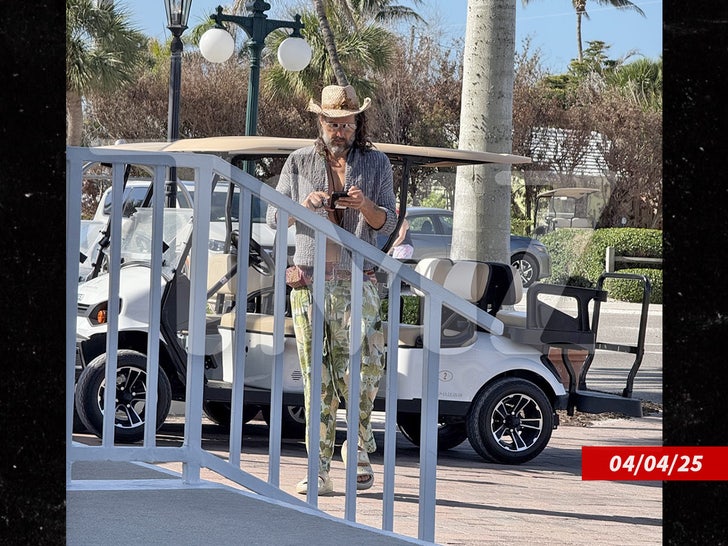 russell brand Gasparilla Inn april 4 2025 tmz wm swipe