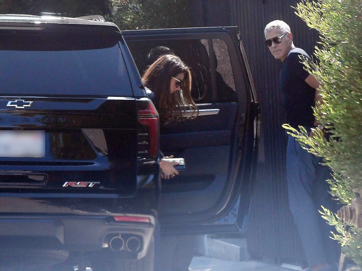 George and Amal Clooney arrive at the gerbers house the image direct 3