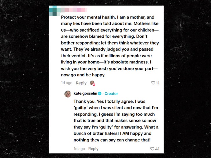 kate gosselin comments