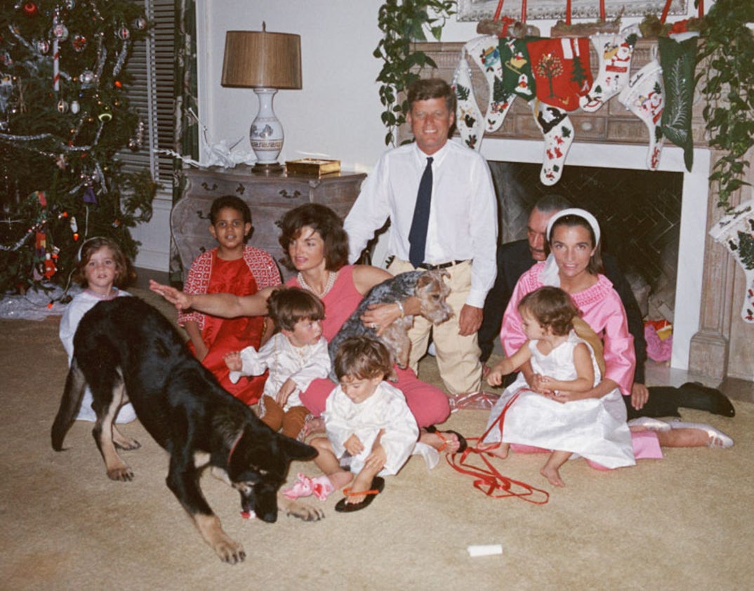 President John F. Kennedy with Clipper and Charlie