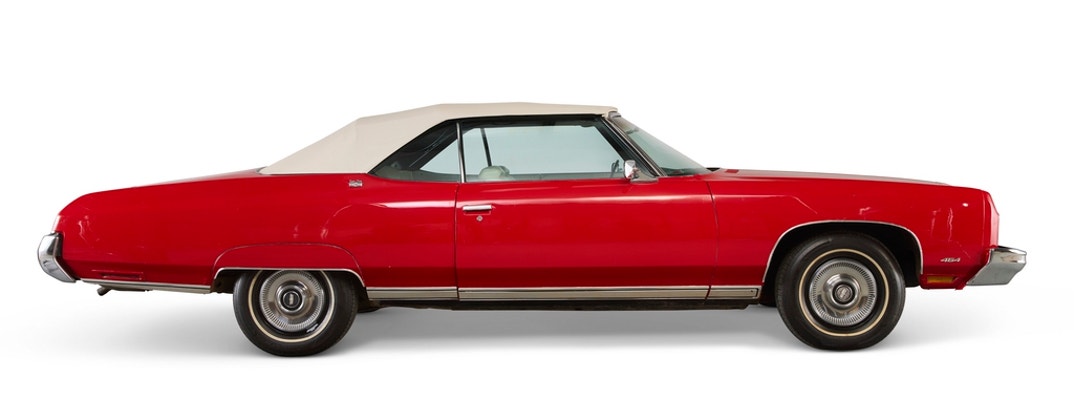 FEAR AND LOATHING IN LAS VEGAS, 1998 HUNTER S. THOMPSON'S 1973 CHEVROLET CAPRICE CLASSIC CONVERTIBLE, KNOWN AS THE 'RED SHARK'