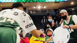 Giannis Antetokounmpo Gifts Sneakers To 8-Year-Old In Heartwarming Postgame Gesture