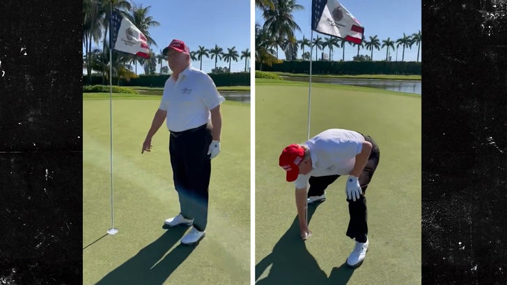 Donald Trump, Ernie Els ile Golf Oynarken Bir Arada Delik Battı, '% 100 Doğru'