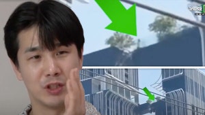 man caught on camera leaping from building during earthquake thailand