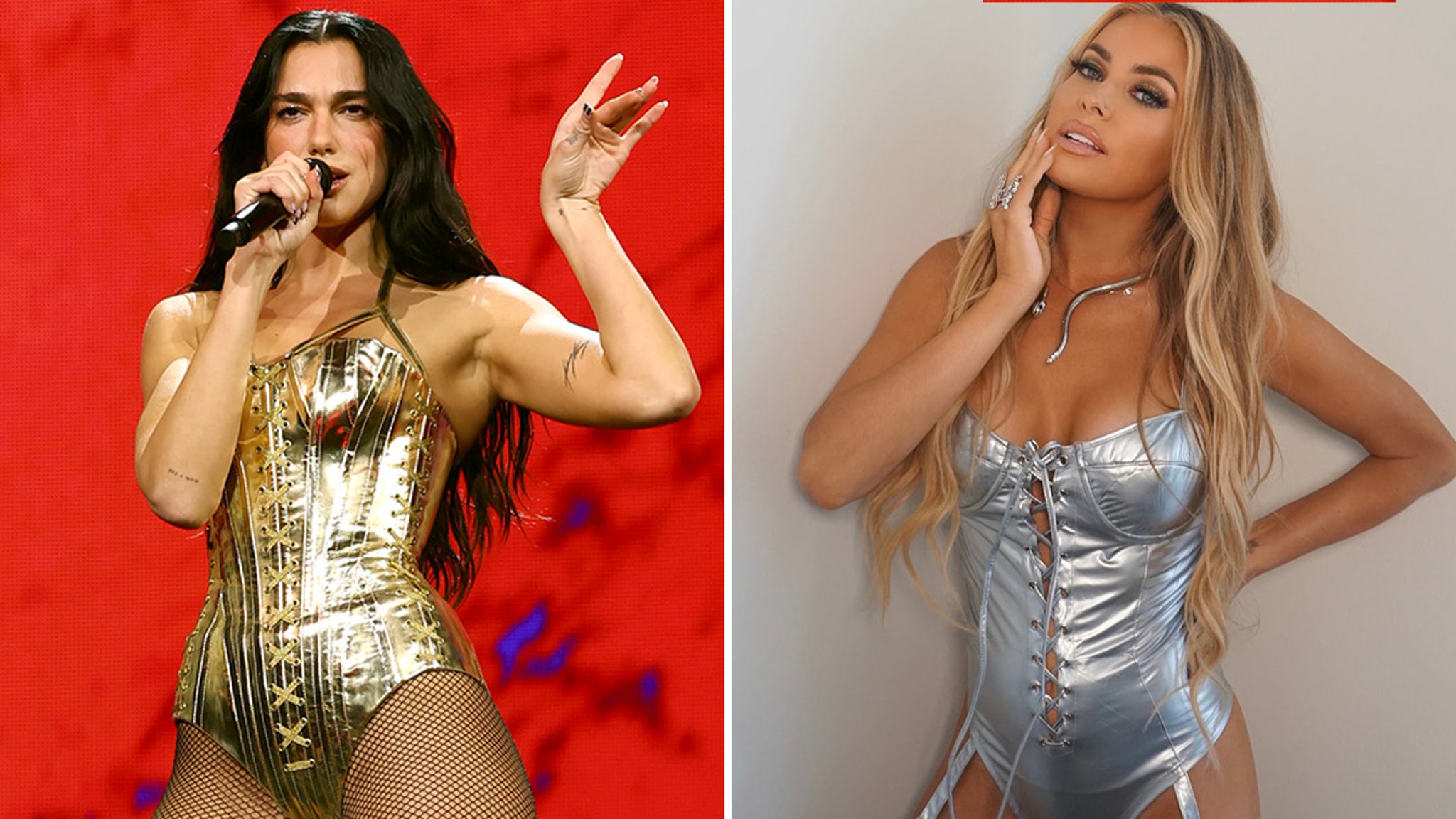 Dua Lipa vs. Carmen Electra Who’d You Rather?! (Metallic Corsets Edition) Dua Lipa vs. Carmen Electra Who’d You Rather?! (Metallic Corsets Edition)