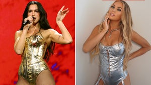 Dua Lipa vs. Carmen Electra -- Metallic Corsets Edition