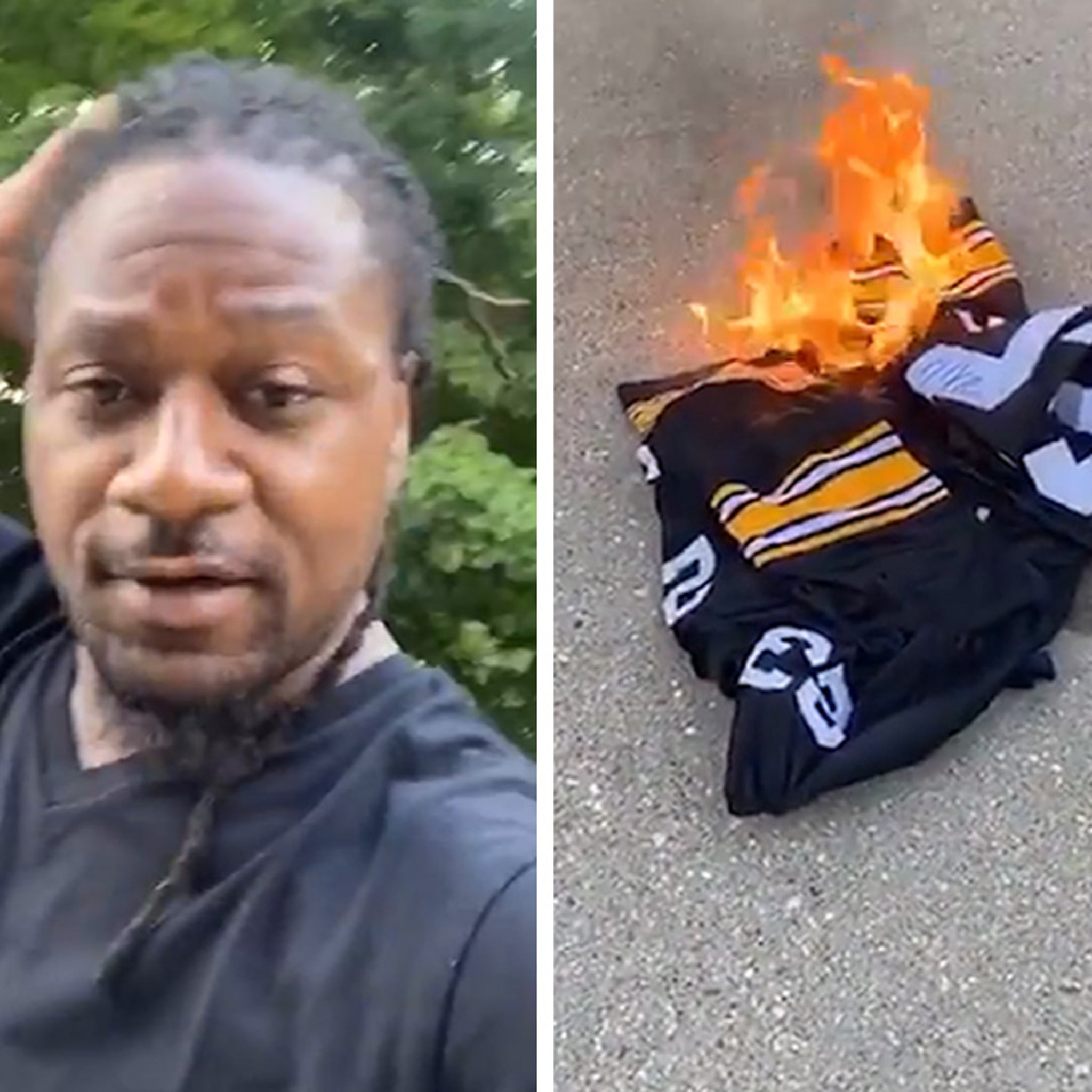 Pacman Jones Burns Joe Haden Jerseys In Bizarre IG Video, 'P*ssy Ass