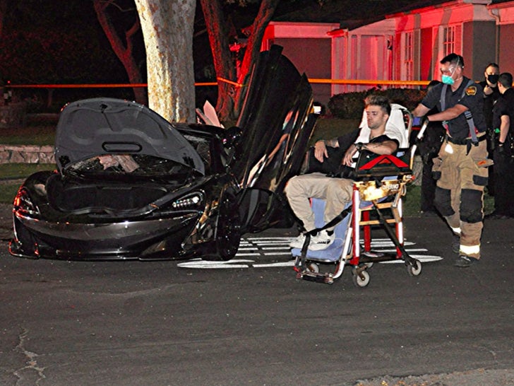 Daniel Silva and Corey La Barrie Car Crash Photos