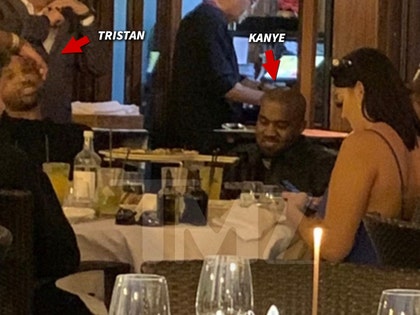 Kanye West, Tristan Thompson Grab Dinner Together in Miami