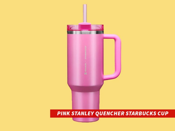Pink Stanley Quencher Starbucks Cup