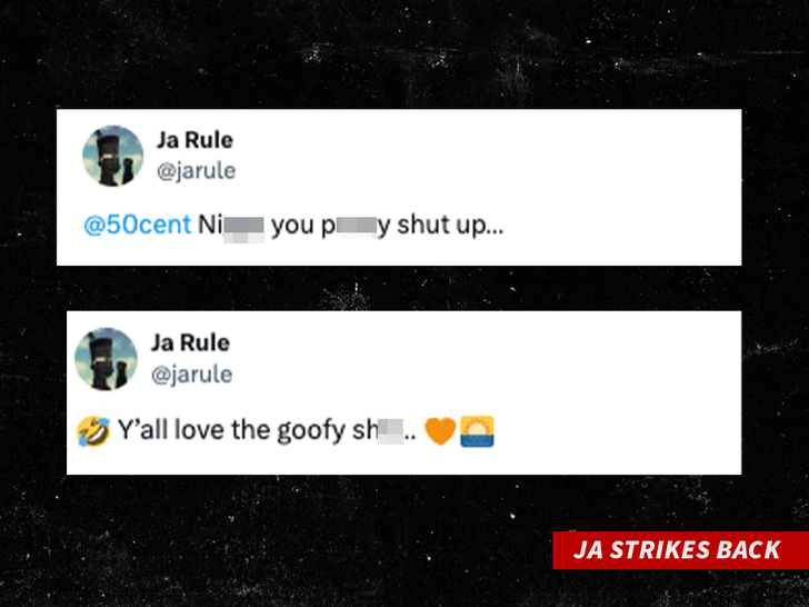 ja rules tweets at 50 cent