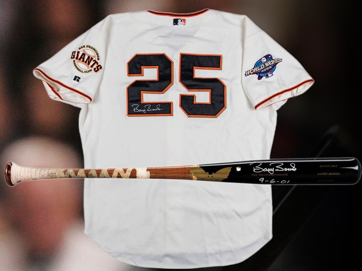 Barry bonds bat and jersey