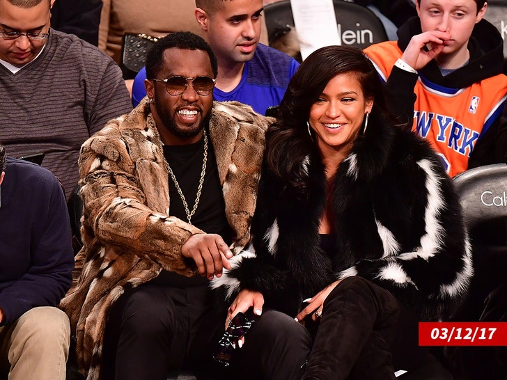 Diddy Cassie Knicks Game Getty