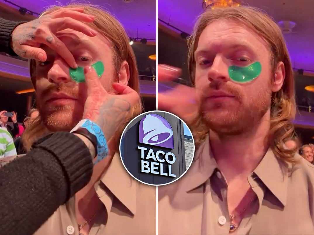 Taco Bell's Baja Blast may be a blast from the past, but it's taken on a new life recently ... Back in November, T-Bell dropped their Baja Blast Pie ... and this week, musician Finneas is getting in on the upcoming Baja Blast drop: caffeine-infused under-eye patches! Check out these selfies of Billie Eilish's bro reppin' green under the eye!