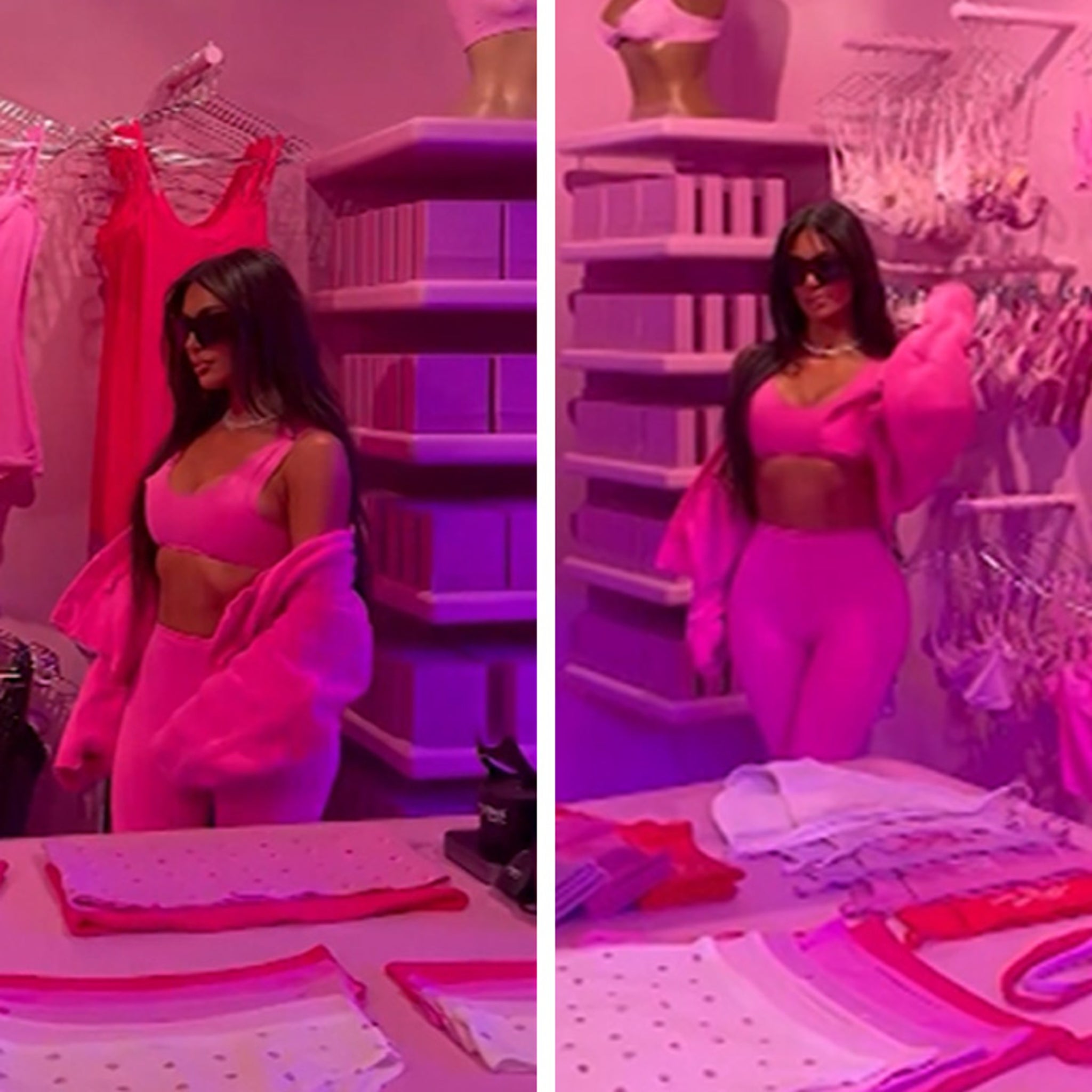 Kim Kardashian Models SKIMS' New Valentine's Day Collection Before Launch