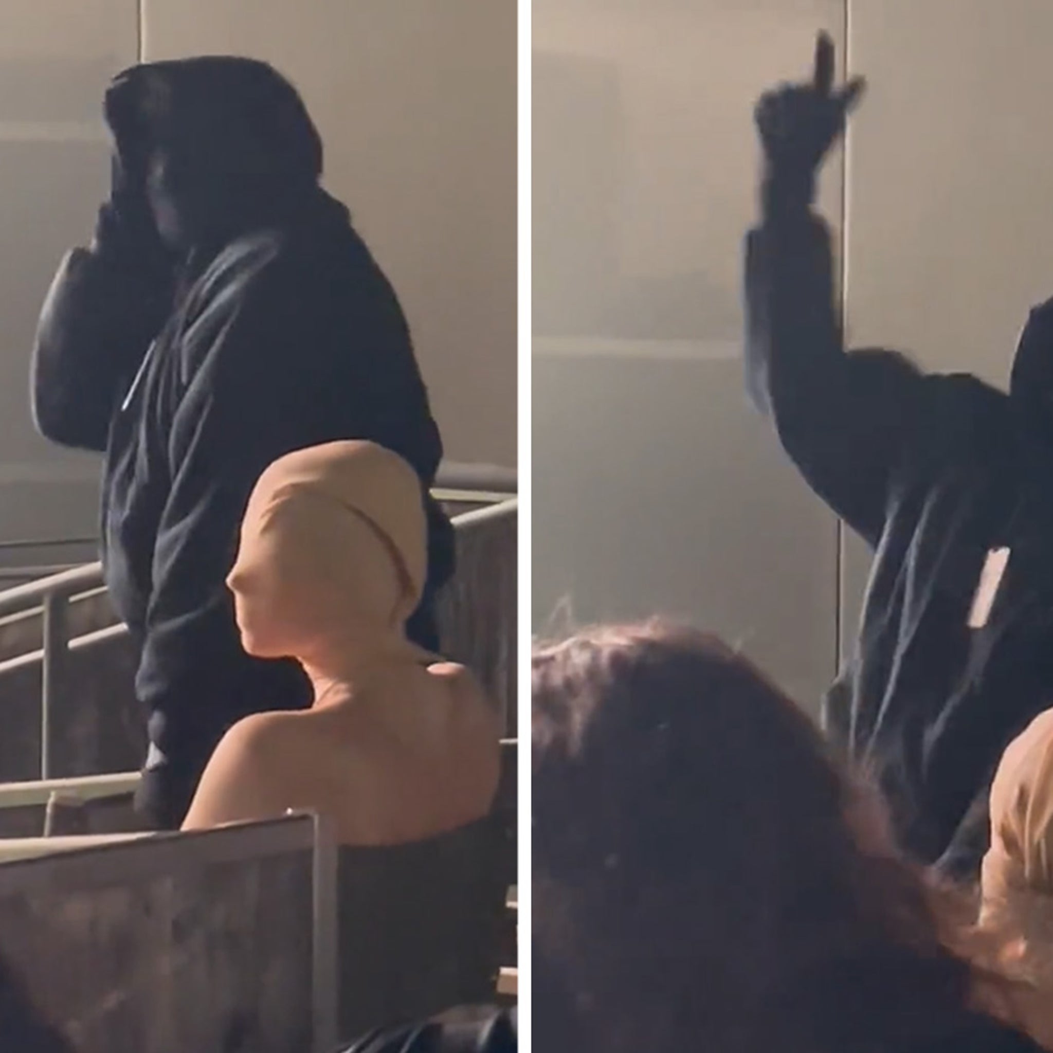 Kanye West and Wife Jam to His Music in Masks at Fear of God