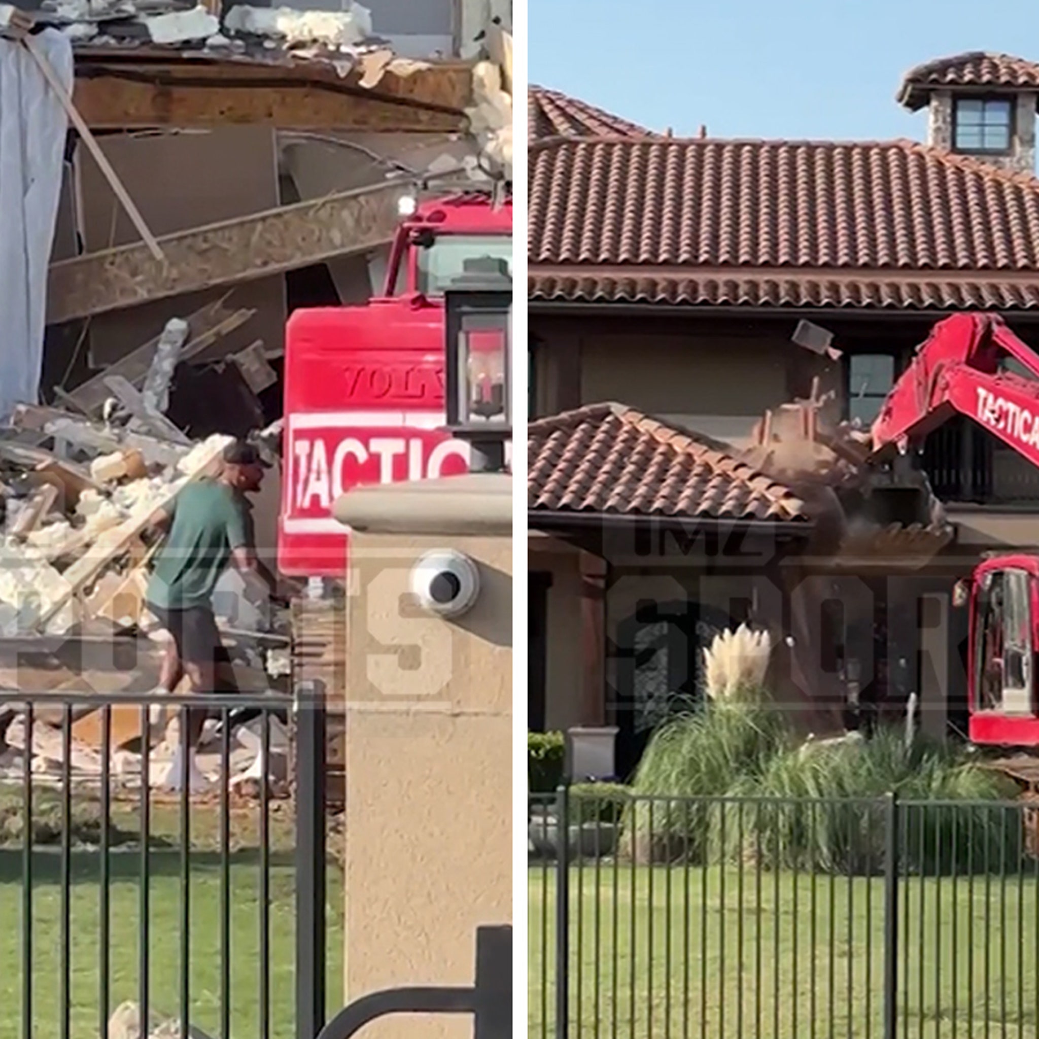 Dak Prescott Watches His Texas Mansion Get Demolished