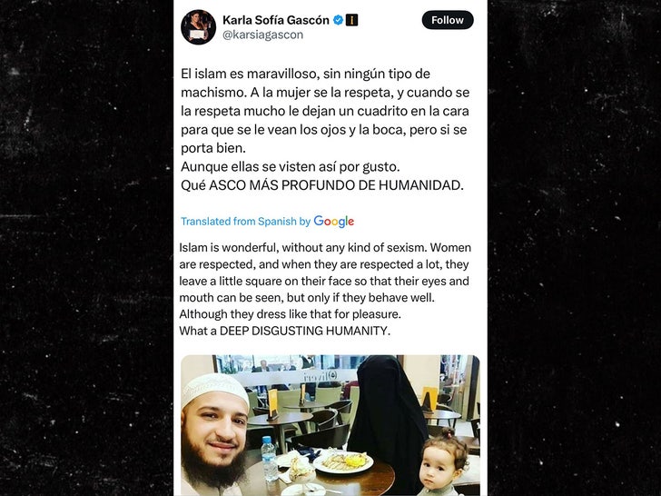 karla sofia gascon tweet islam