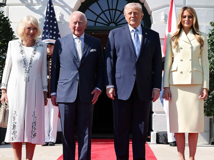 President Donald Trump Greets King Charles And Queen Camilla At White House