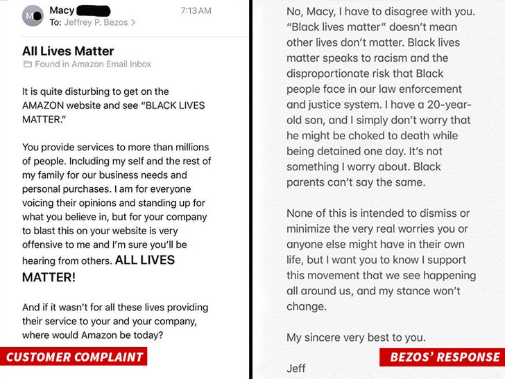 Jeff Bezos Explains Black Lives Matter To All Lives Matter Customer