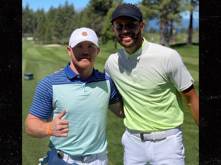 Steph Curry Spars With Canelo On Golf Course, You Got A Death Wish, Bro?!