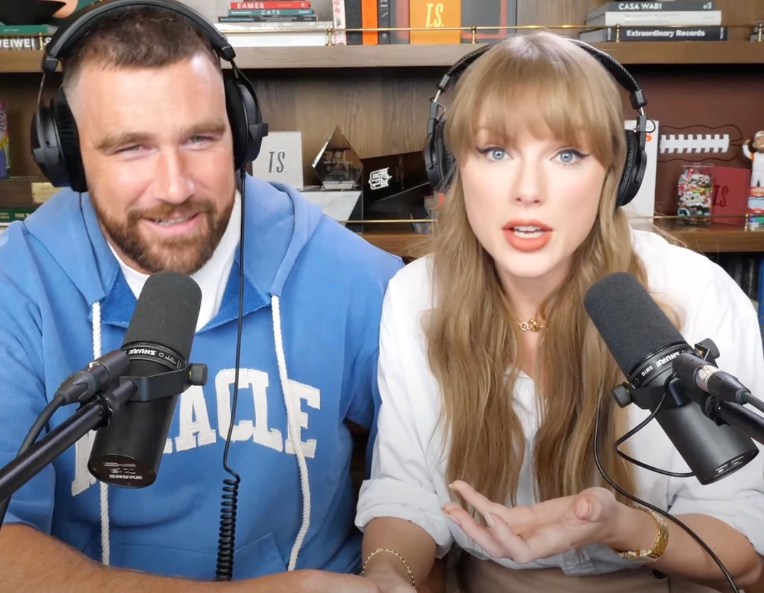 Taylor Swift Travis Kelce Handsy New Heights Podcast 19
